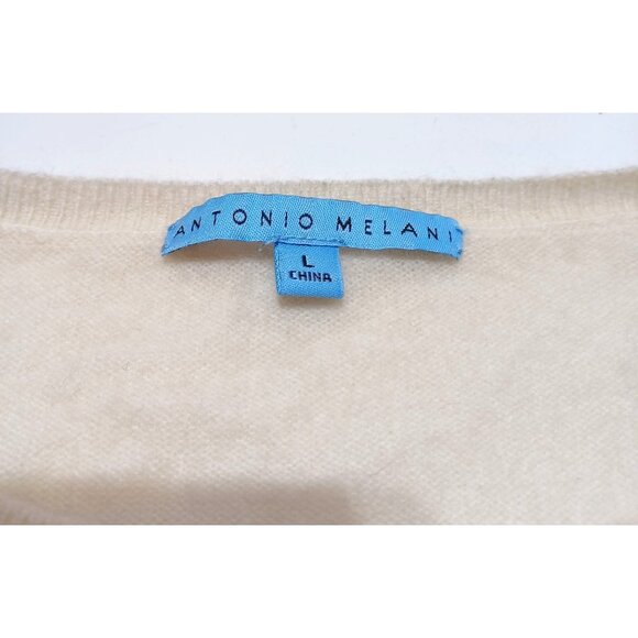 Antonio Melani Cashmere Sweater Womens L Ruffle Bell Sleeve Romantic Feminine - Picture 3 of 6